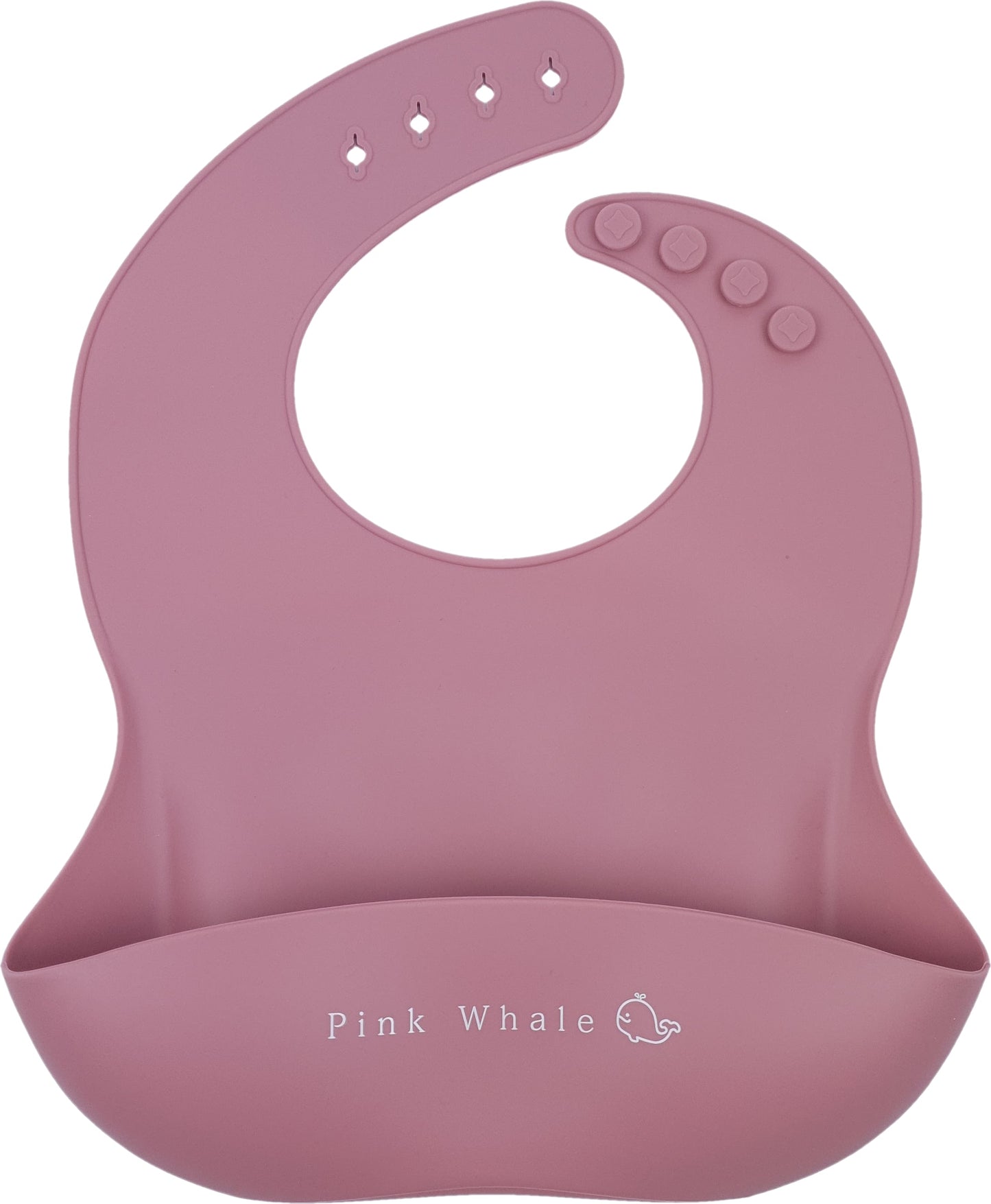 Silicone Baby Bib (Dusty Rose)