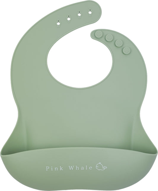 Silicone Baby Bib (Sage Green)